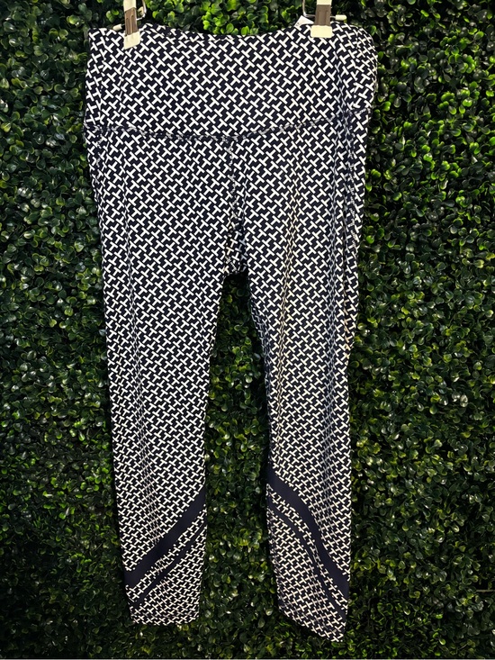 Tory Sport Pants - Tory Sport Navy and White Geometric Print Leggings